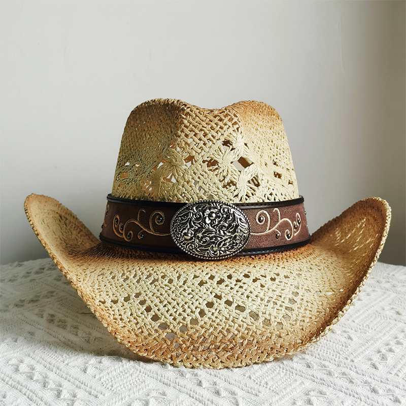 Cowboy Hat Straw - Neue Männer Cowboy Strohhut Frauen Mode