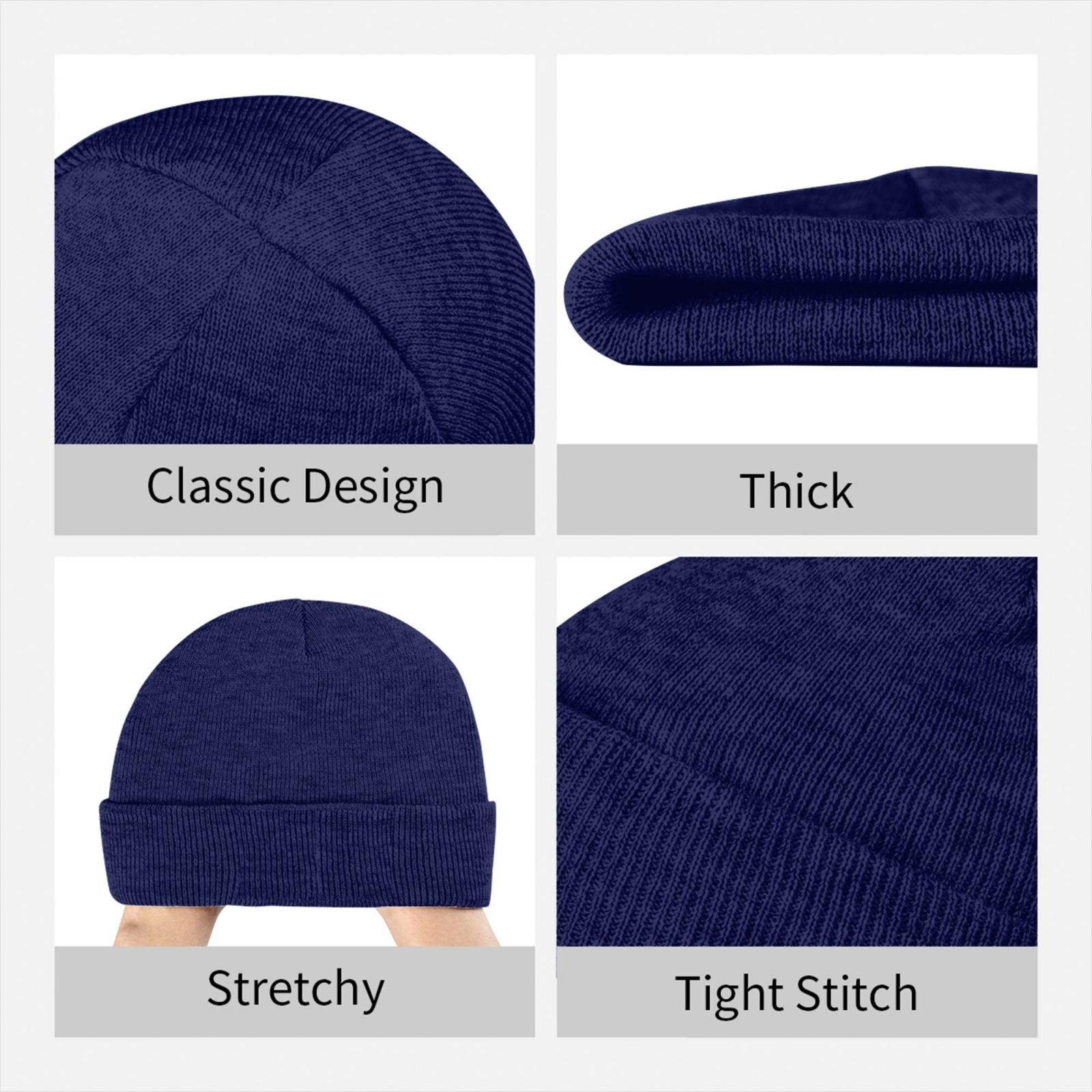 Personalisierte Strickmütze, W – Beanie Cuffed Knit Bewertung und Preis