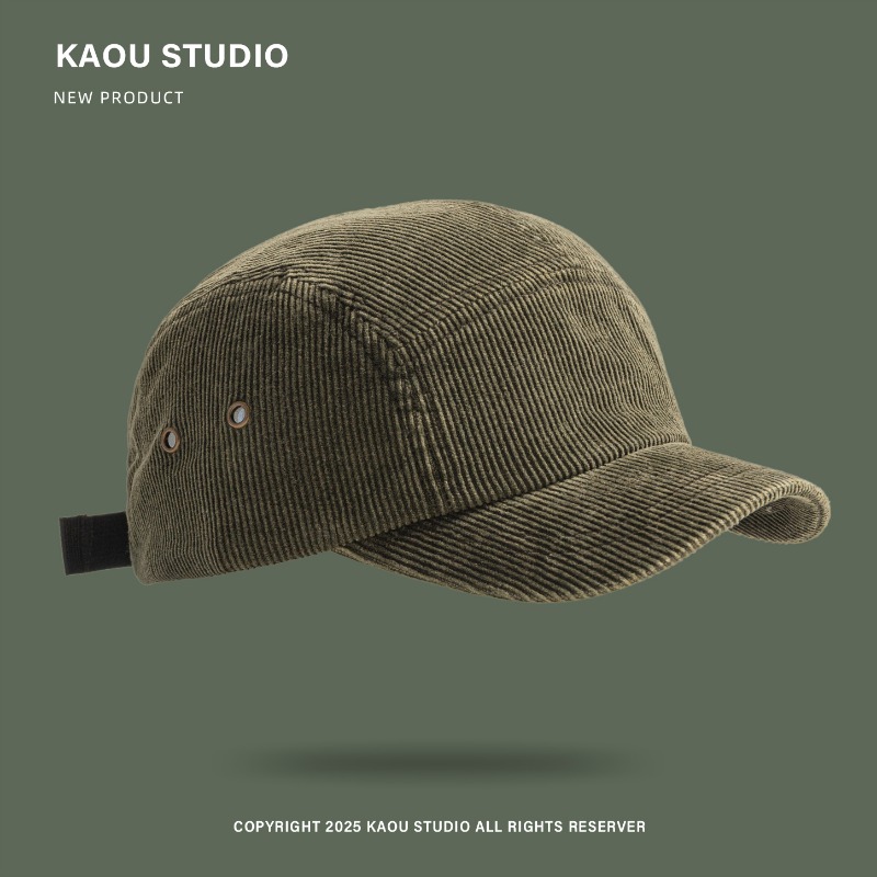 Japanische Retro einfarbige Co – Corduroy Cap 5 Panel Bewertung und Preis