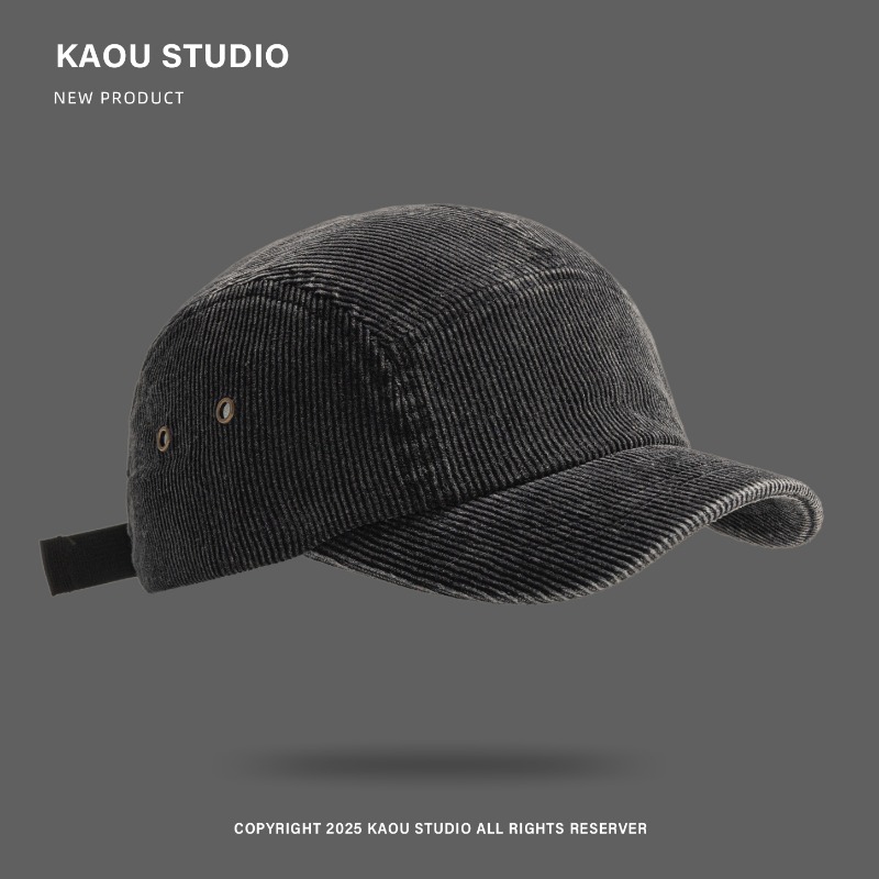 Japanische Retro einfarbige Co – Corduroy Cap 5 Panel Bewertung und Preis