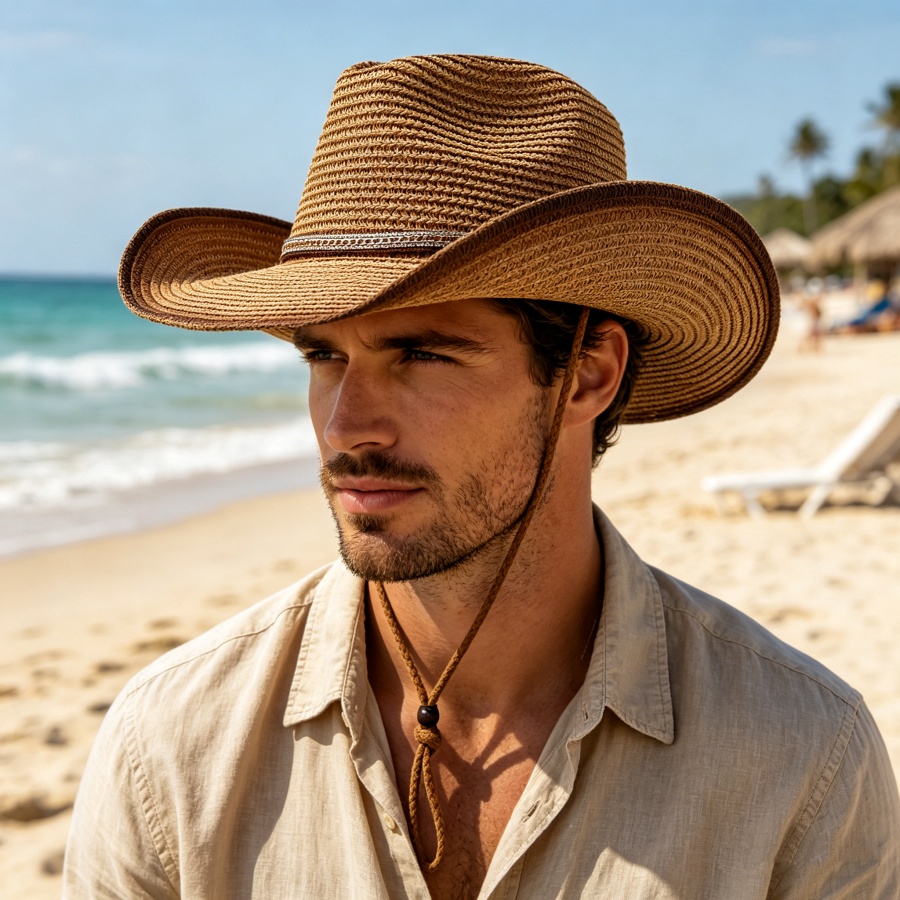 Retro-Western-Cowboy-Strohhut  – Cowboy Hat Straw Bewertung und Preis
