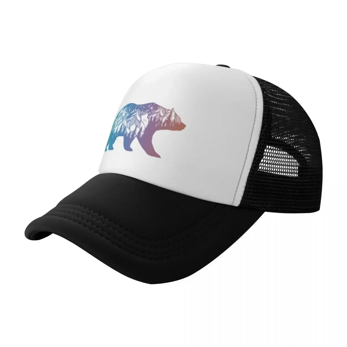 Kalifornischer Bär mit Bergen, – Trucker Cap Mesh Bewertung und Preis